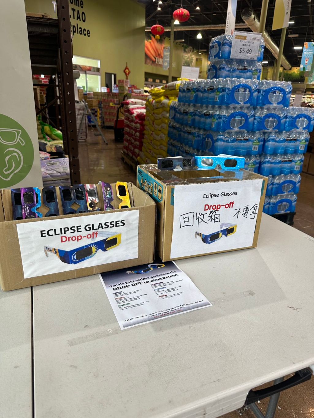 Hosted Used Solar Eclipse Glasses Donation to Latin American Event on April 21st 2024