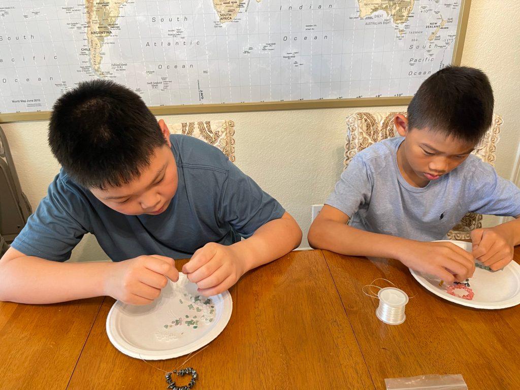 Hosted Gemstone Bracelets Making Session For TMMTD Flea Market on May 15th 2024