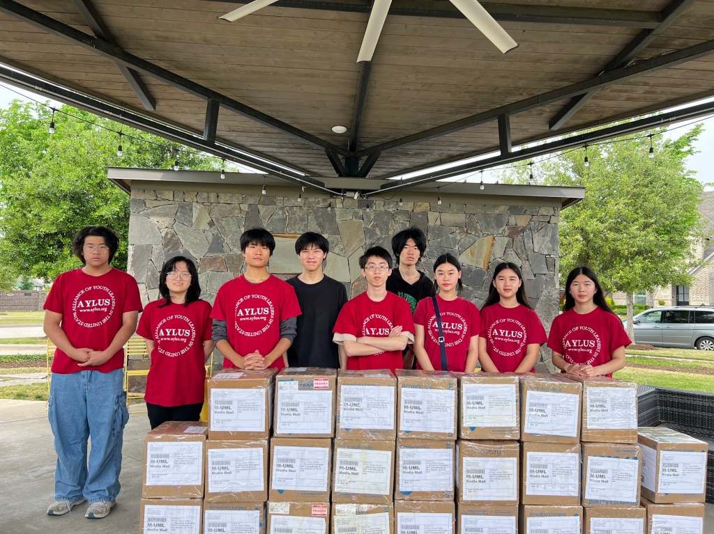 AYLUS Frisco & Plano Branch Package Books For African Libraries Project on April 13th&nbsp;2025